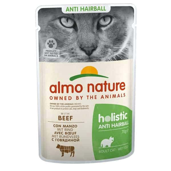 Almo Nature Holistic Anti Hairball Katzenfutter Rind 1