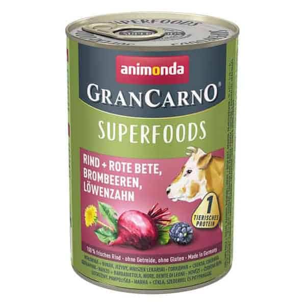 GranCarno Hundefutter SUPERFOODS Rind Rote Beete 1