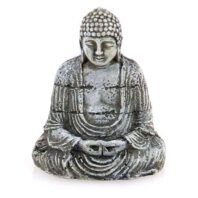 buddha statue deko silbern