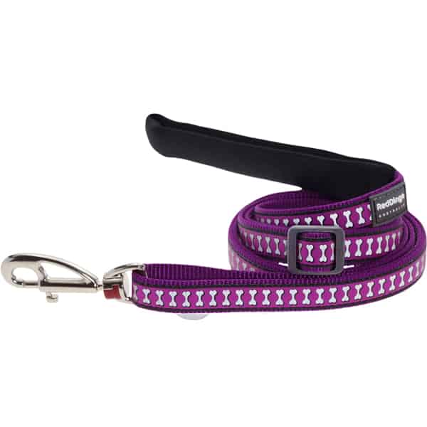 hundeleine reflektierend violett purple l 1