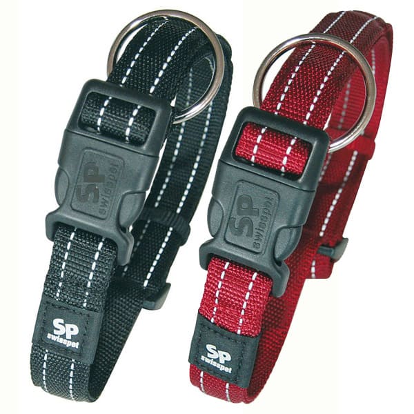 sport hundehalsband klickverschluss schwarz rot